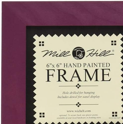 Mill Hill Wooden Frame, 6"X6", Matte Plum