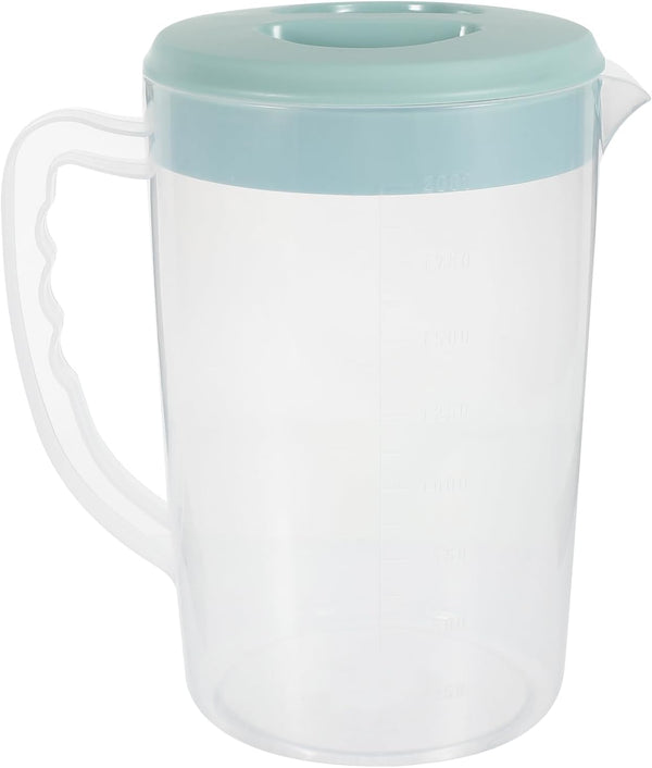 Hemoton Plastic Pitcher with Lid, 2000ml Lemonade Pitcher, Airtight Juice Beverage Jar