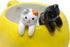 Honbay 2PCS Mini Cute Ceramic Cat Spoon, Hangable Tea Spoon, Cartoon Animals Coffee Spoon (Black)