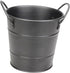 Small Black Metal Food Container, Portable Ice Bucket, Mini Tinplate Basket, Dipping Sauce Snack Bucket, Metal Barrel