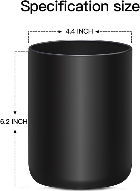 Matte Black Ceramic Utensil Holder for Countertop, Easy to Clean Cooking Utensil Crock, 4.4*6.3 Inch