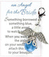 An Angel For The Bride, Something Blue and Silver Tone Zinc Metal Bouquet Charm, 1 x 1