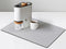 Coffee Maker Mat for Countertops, 19"x12" Rubber Backed Mat for Coffee Pots, Dish Drying Mat, Marble Gray