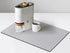 Coffee Maker Mat for Countertops, 19"x12" Rubber Backed Mat for Coffee Pots, Dish Drying Mat, Marble Gray