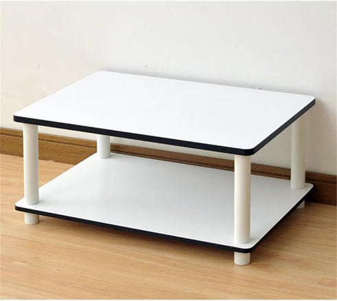 2-Tier Furinno JUST Coffee Table, Modern Coffee Table with Open Shelf, Toolless Assembly Side Table, for Living Room