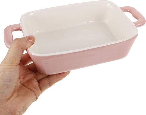Cabilock Ceramic Bakeware Set, Rectangular Lasagna Pans for Cooking, Baking Dish for Kitchen Microwave Oven