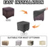 DUJUIKE Square Ottoman Covers Protector, Stretch Comfortable Velvet, Elastic Bottom, Grey (Size S: 13-18"/15-18")
