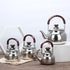 LIFKOME Whistling Water Kettle, Traditional Stainless Steel Tea Pot, 750ml Stovetop Kettle with Handle