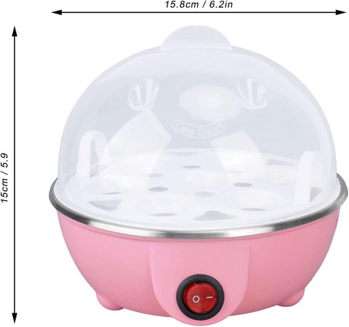Fdit Egg Cooker with Heating Plate, Automatic Power Off, Cooks 7 Large Eggs, Suitable for Kitchen Cooking