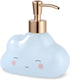 Cute Cloud Shape Soap/Hand Sanitizer Metal Pump Dispenser, Refillable for Bathroom Accessories, Gifts for Kids (Blue)