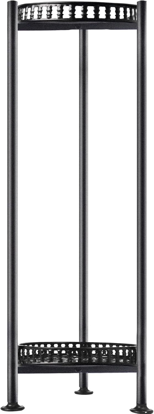 LUBORN Plant Stand Indoor Outdoor, 30'' Tall Plant Stands, 2 Tier Metal