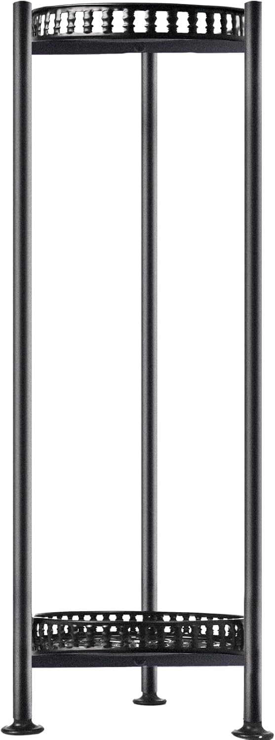 LUBORN Plant Stand Indoor Outdoor, 30'' Tall Plant Stands, 2 Tier Metal