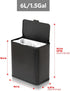 Counter 1.5 (6L) Glad Roomate Under Trash Can - Space Saving Stainless Steel Waste Bin with Dual Lid and Clorox