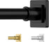 Tension Shower Curtain Rod, 31-68 Inches, Non-Slip Adjustable Tension Mounted Black Shower Rod for Windows Bathroom