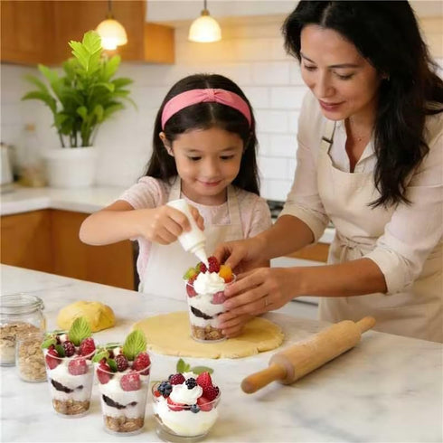 200 3oz Pcs Mini Dessert Cups with Lids and Spoons - Jello, Clear Plastic Parfait & Pudding Shooter Cups for Tasting