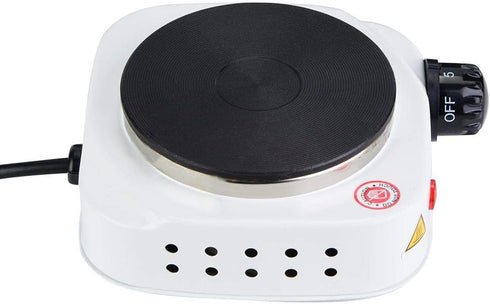 Fdit Portable Stainless Steel Electric Mini Stove Hot Plate, 500W Multifunctional Heater for Cooking Soup