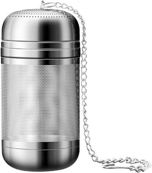 PRETYZOOM Stainless Steel Tea Infuser, Portable Mesh Strainer Ball with Chain Hook for Loose Tea and Seasoning