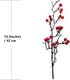 16.5" 4 Pack Artificial Red Berry Stems, Fake Holly Berries Branches Picks Faux Twig Plant Bouquet of Flowers Decor