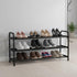 3-Tier 9.4" Closet, 17.3"-31.5" Expandable Shoe Rack, Ultra-Slim Metal Shoe Shelf for Entryway & Adjustable Length