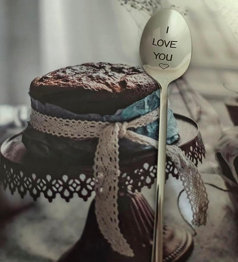 Anniversary & Birthday Gifts for Husband & Wife - I Love You Spoon for Boyfriend & Girlfriend