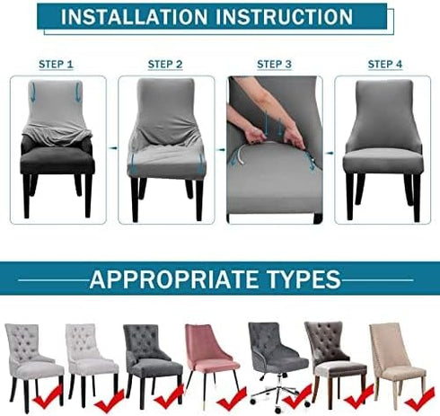 Liykimt Stretch Wingback Side Chair Slipcover-Accent Chair Cover Jacquard with Arm,Washable Upholstered Arm Dining