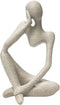 prosfalt Sandstone Resin Thinker Style Abstract Sculpture Statue Collectible Figurines Home Office Bookshelf
