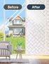 Window Privacy Film, Frosted Glass Window Film for Sun Blocking, Static Clings Removable Bathroom Door Window Covering,
