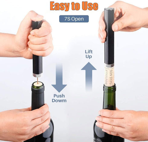 Mini Wine Opener | Portable Air Pressure Pump Corkscrew | Quick Bottle Opening Design for Home, Restaurant, Party