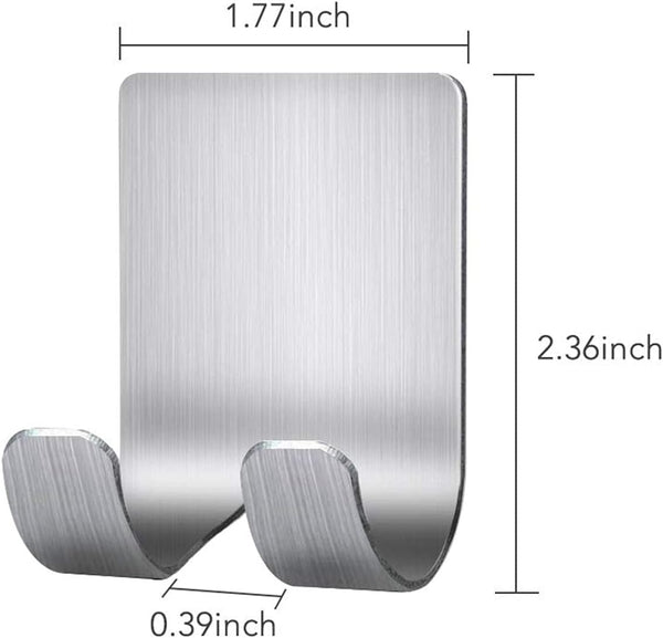Hooks(2 Pack) LinMei Razor Holder Shaver Hooks Multi Purpose Self Adhesive Storage Hanger Stand Stainless Steel Heavy