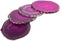 Nature's Decorations Pink Agate Stone Coasters - Set of 4, Polished Geode