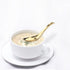 Asian Stainless Steel Soup Spoons Set of 6, Gold Silverware for Ramen, Pho, Wonton, Dumpling Noodles