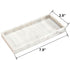 DNC Bathroom Tray, 7.9" Silicone Vanity Tray for Counter, Kitchen Sink Soap Tray for Dish Holder (Marble White)