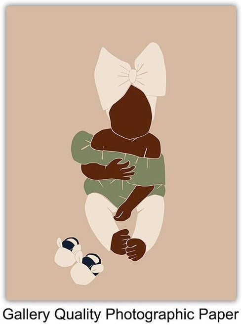 African American Baby Nursery Decor - Black Girls Room Decor - Little Girls Bedroom Wall Art - Toddler Bedroom Art