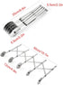 5 Wheel Pastry Cutter, Expandable Stainless Pizza Slicer, Multi-Round Baking Cutter Roller for Cookie Dough