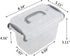1.5 L Tiny Plastic Bins with Gray Handle, Mini Storage Box Organizer, 6-Pack