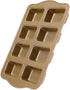 Mini Loaf Pan - 8-Cavity Non-Stick Carbon Steel Brownie Bakeware for Oven Baking in Gold-Square