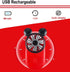 Cute Personal Mini Fan (2 PACK), USB Rechargeable Handheld Fan with Stylish LED Light, 3 Speed Adjustable, Cute Mouse