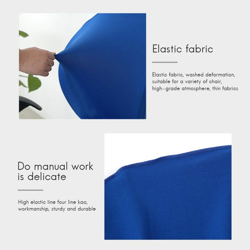 Fdit 2 Pcs Chair Slipcover, Universal Computer Office Chair Backrest Cover Protective Stretchable Slipcover (Blue)