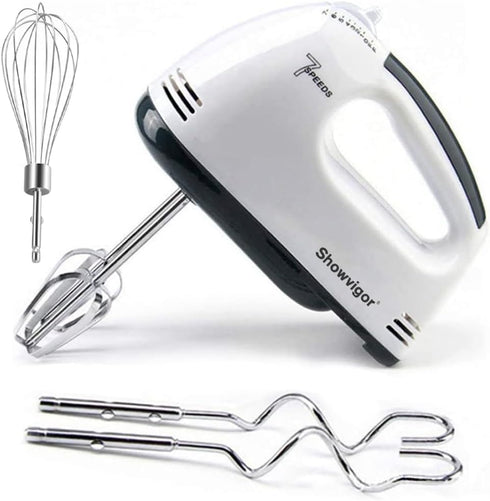 Handmixer Electric Handheld - 7 Speed Portable Kitchen Mixer with 5 Stainless Steel Accessories for Whipping Mixing