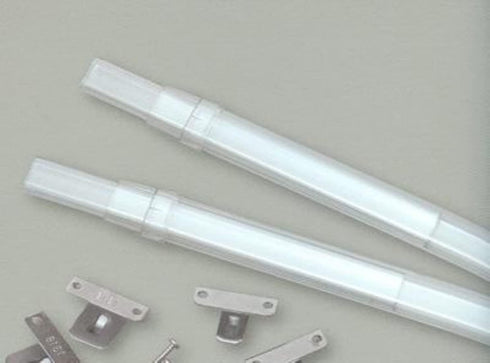 Graber Crystal Clear Sash Curtain Rod, 2 Rods per Package, Adjustable Width 11 1/2 to 20-Inch