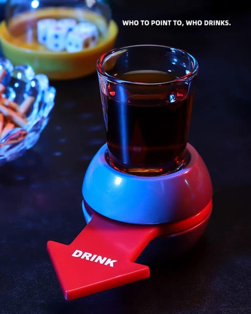 Yun River 2 Spin The Shot Fun Party Drinking Game, Shot Spinner,Includes Ounce Shot Glass