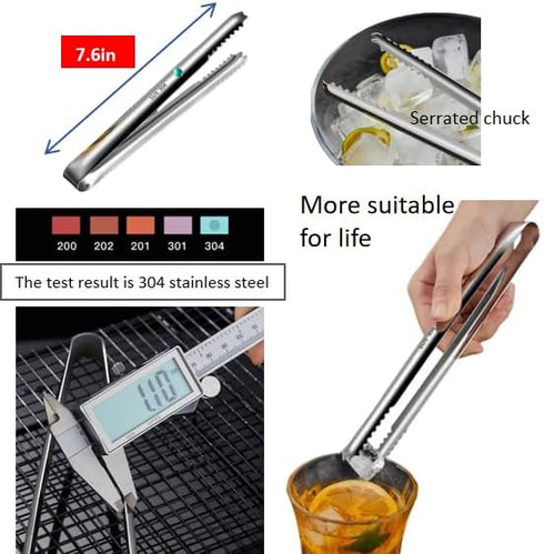 Ice Scoop with Holder - 4 PCS Set, Ice Scooper, Tongs & Muddler for Countertop Ice Makers and Foodservice Products