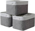 TheWarmHome Storage Baskets for Organizing, 3 Pack Jumbo Foldable Storage Bins for Shelves, Fabric Box for Closet -