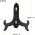 uxcell 2pcs 10" Easel Plate Holder, Wooden Folding Display Stand Black for Decorative Picture Frame