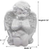 White Kneeling Praying Cherub Statue, Indoor Outdoor Home Garden Decoration, Angel Memorial Sculpture