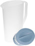 Housoutil Juice Pitcher Carafes, 1.6 Litre Plastic Drink Pitcher with Lid for Cold Beverages