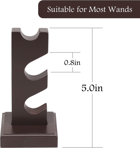 ChampWe Wizard Wand Display Stand, Wooden 3 Tiered Magic Wands Holder for Collection, Brown