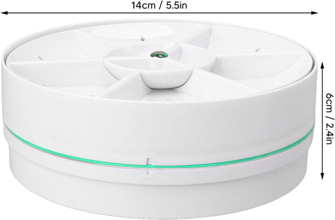 Ultrasonic USB Dishwasher for Fruit and Vegetables: Household Small Dishwasher for Home, Trip, Apartment, Green