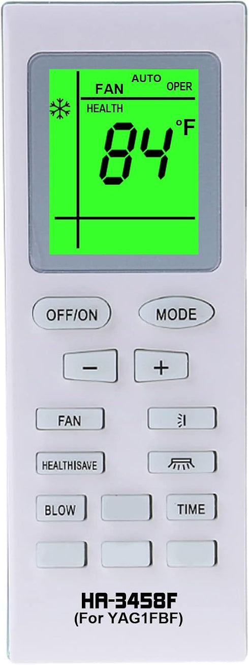 HA-3458F Replacement for Inverterflex Air Conditioner Remote Control Model Number YAG1FBF