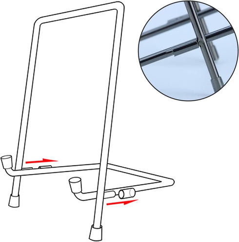 5.6 Inch Display Stand for Plate Stand Plate Holder Iron Easel Display Stand Picture Frame Stand for Picture Decorative Plate Photo Easel (Black)